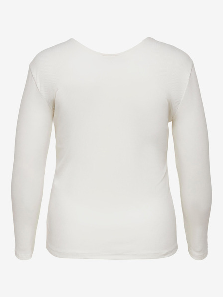 ONLY CARMAKOMA Weißes langärmeliges Basic-T-Shirt ONLY CARMAKOMA Adda