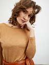 ZOOT.lab Beigefarbenes lockeres Damen Basic T-Shirt mit Dreiviertel-Ärmeln ZOOT.lab Leticia