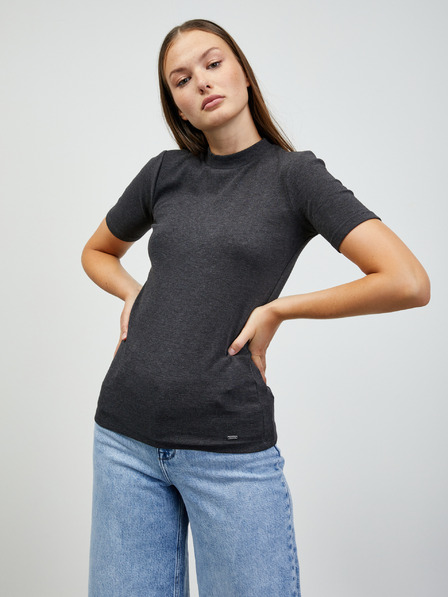ZOOT.lab Dunkelgraues gestromtes Damen Basic T-Shirt ZOOT.lab Bobbi