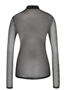 ONLY Schwarzes T-Shirt mit Stehkragen und transparentem Rücken ONLY Erica