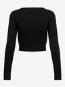 ONLY Schwarzes Damen-T-Shirt mit Schlitzen ONLY Nikita