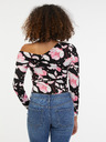 Orsay Rosa und schwarzes Damen-Blumen-Top ORSAY