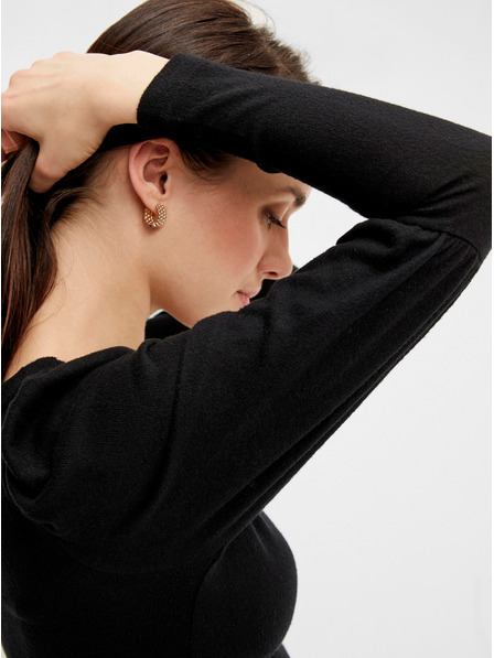 Pieces Schwarzes T-Shirt Pieces Monice
