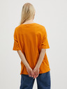 Noisy May Orangefarbenes Damen-T-Shirt in Übergröße Noisy May Ida