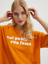 Noisy May Orangefarbenes Damen-T-Shirt in Übergröße Noisy May Ida