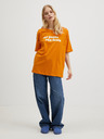 Noisy May Orangefarbenes Damen-T-Shirt in Übergröße Noisy May Ida