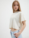 Noisy May Cremefarbenes Crop-Top-Shirt Noisy May Alena