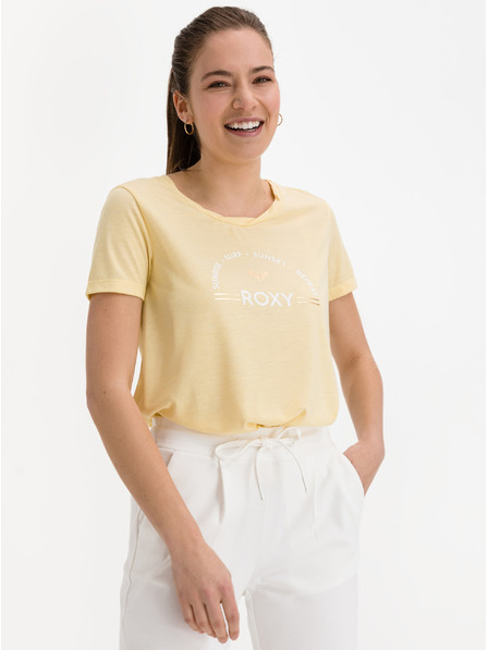 Roxy Gelbes bedrucktes Damen-T-Shirt Roxy
