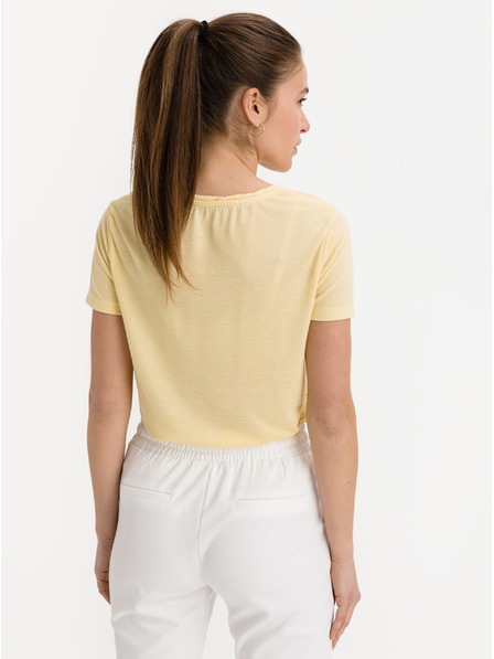Roxy Gelbes bedrucktes Damen-T-Shirt Roxy