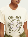 Scotch & Soda Beigefarbenes Damen-T-Shirt Scotch & Soda