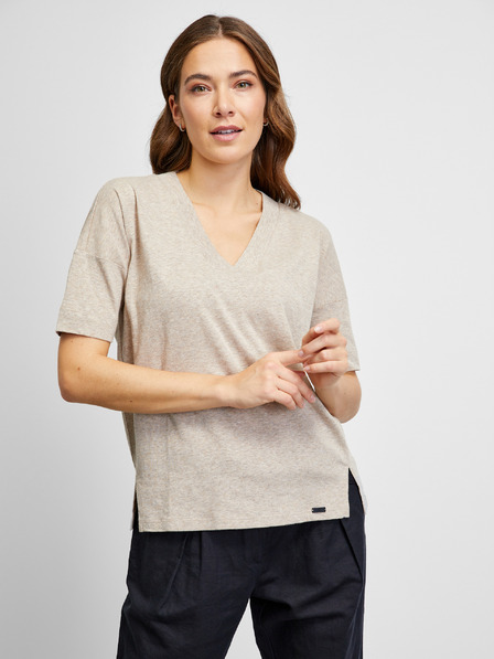 ZOOT.lab Beigefarbenes Leinen-T-Shirt METROOPOLIS von ZOOT.lab Oprah
