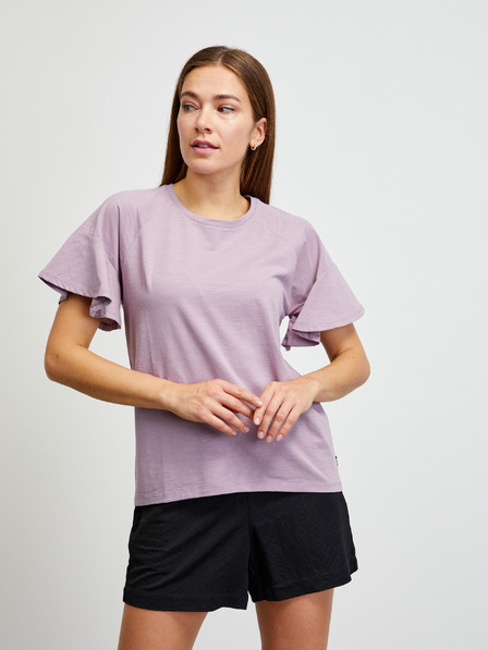 ZOOT.lab Hellviolettes T-Shirt mit gerafften Ärmeln ZOOT.lab Aurelia