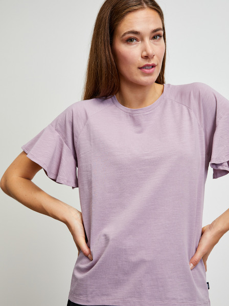 ZOOT.lab Hellviolettes T-Shirt mit gerafften Ärmeln ZOOT.lab Aurelia