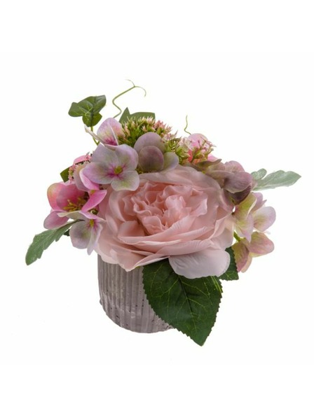 Casa de Engel Künstliche Blumen im Keramiktopf, rosa, 6/36
