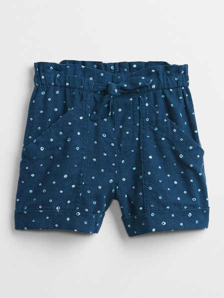 GAP Gemusterte Kinder Shorts aus Leinen Utility GAP