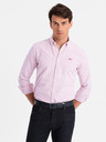 Ombre Clothing Herren-Baumwollhemd REGULAR FIT mit feinen Streifen Ombre Clothing