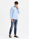 Ombre Clothing Weiß gestreiftes REGULAR FIT-Hemd für Herren mit Tasche Ombre Clothing