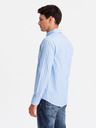 Ombre Clothing Weiß gestreiftes REGULAR FIT-Hemd für Herren mit Tasche Ombre Clothing