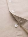 Ombre Clothing Herren Kurzarmhemd mit kubanischem Kragen Beige Ombre Kleidung