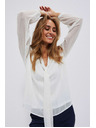 Moodo Weiß Damen Bluse Moodo