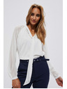 Moodo Weiß Damen Bluse Moodo