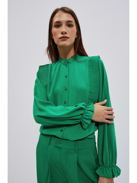 Moodo Grüne Damenbluse Moodo