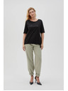 Moodo Damen-Schwarzes T-Shirt Moodo