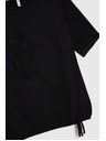 Moodo Damen-Schwarzes T-Shirt Moodo
