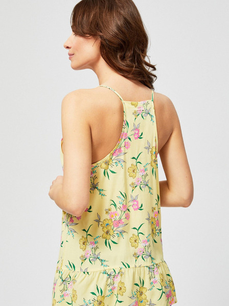 Moodo Gelbes Damen-Blumen-Top Moodo