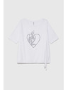 Moodo Damen-Weißes T-Shirt Moodo