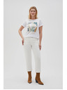 Moodo Damen T-Shirt Weiß Moodo