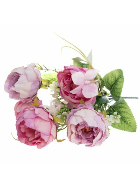 Casa de Engel Künstlicher Pfingstrosen-Blumenstrauß, rosa, 48/384