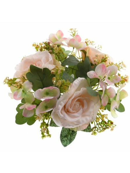 Casa de Engel Künstlicher Kranz - Rosen und Hortensien, cremeweiß, 24/120