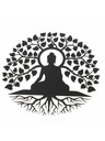 Casa de Engel Holz-Wanddekoration - Baum mit Buddha, 0/25