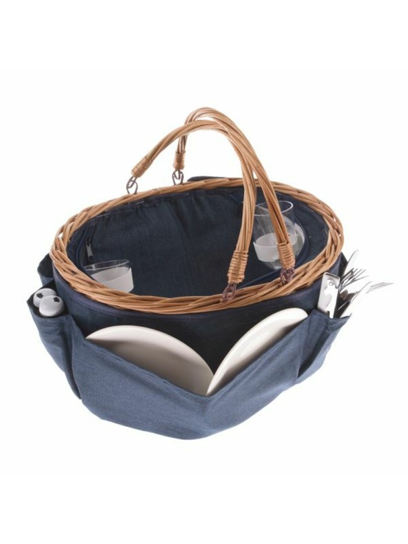 Casa de Engel Picknickkorb aus Weide für 2 Personen, mit Thermobox, 0/6