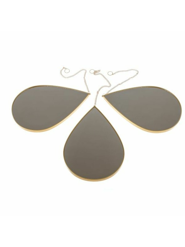 Casa de Engel Kunststoff-Wandspiegel - Tropfen - 3er Set, 0/24