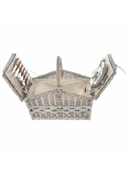 Casa de Engel Picknickkorb aus Weide für 4 Personen - Thermobox, 0/2