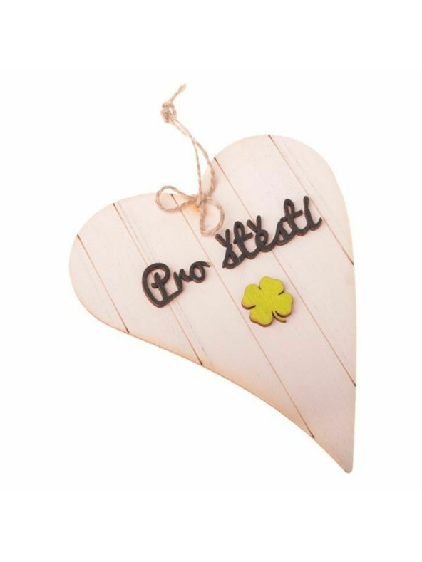 Casa de Engel Holz-Herz-Anhänger mit Aufschrift (CZ), 0/100