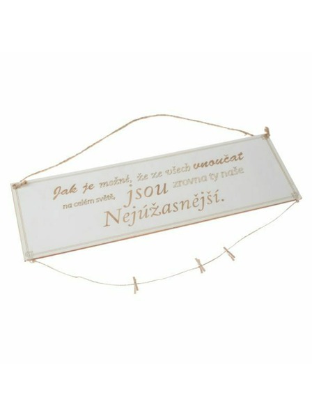 Casa de Engel Hängeschild aus Holz mit Aufschrift (CZ), 0/10