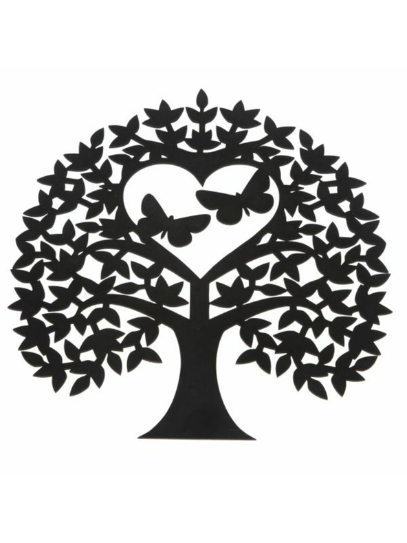 Casa de Engel Holzdekoration für die Wand - Baum mit Schmetterlingen, 0/25