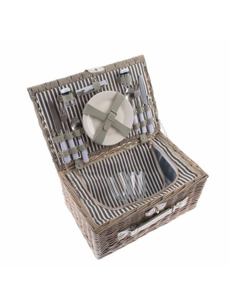 Casa de Engel Picknickkorb aus Weide für 2 Personen, mit Thermobox, 0/2