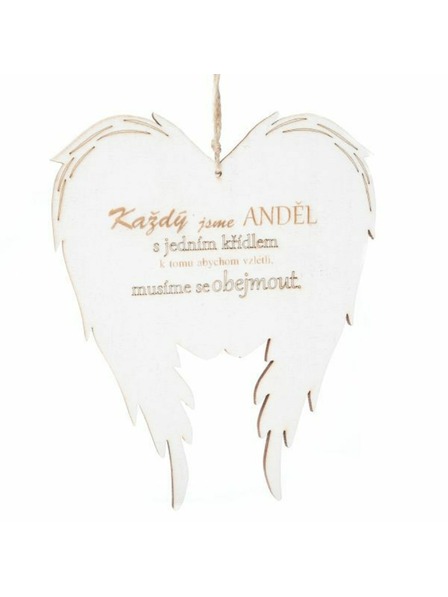 Casa de Engel Holz-Hängeflügel mit Aufschrift (CZ), 0/20