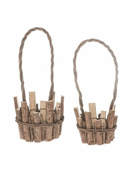Casa de Engel Holzkorb mit PVC - 2er Set, 0/8