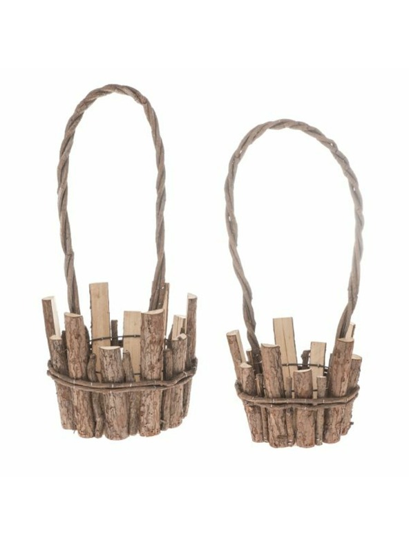 Casa de Engel Holzkorb mit PVC - 2er Set, 0/8