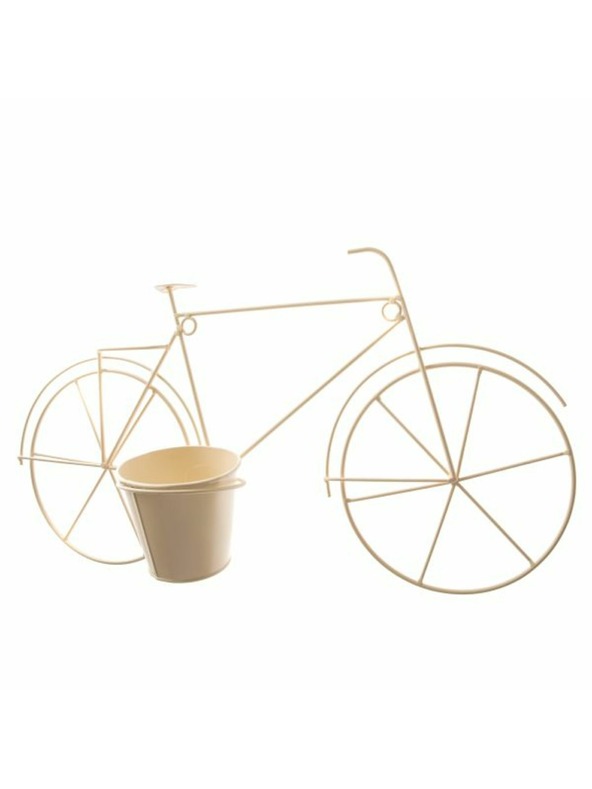 Casa de Engel Metallisches Wandblumentopf-Rad - beige, 0/6