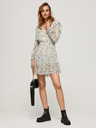 Pepe Jeans Cremefarbenes Damen-Blumenkleid mit Volant von Pepe Jeans Dina