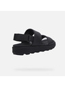 Geox Schwarze Herren Geox Spherica Ec6 Sandalen
