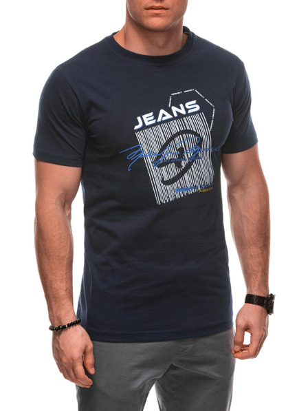 Edoti Herren T-Shirt mit Aufdruck 1982S - dunkelblau OTHER