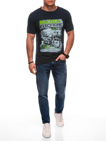 Edoti Herren T-Shirt mit Aufdruck 1982S - dunkelblau OTHER
