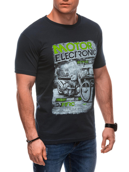 Edoti Herren T-Shirt mit Aufdruck 1982S - dunkelblau OTHER
